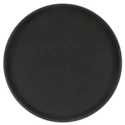Поднос прорезиненный круглый 350х25 мм черный [1400CT Black] - интернет-магазин КленМаркет.ру