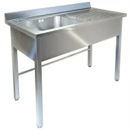 Ванна моечная с рабочей поверхностью ТЕХНО-ТТ ВМ-32/456 Л нерж