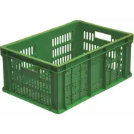 Ящик 600х400х250 мм перфорированные бока и дно, колбасный, ПЭНД [ЯК-253]