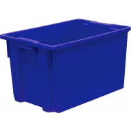 Ящик сплошной 600х400х350 мм, мясо-молочный, ПЭНД 