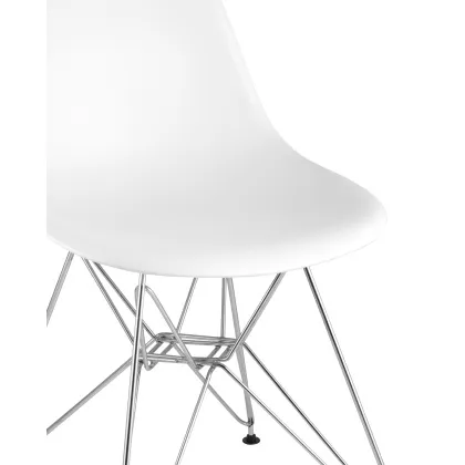 Стул пластиковый «Eames» с жестким сиденьем (хромированный каркас) - интернет-магазин КленМаркет.ру