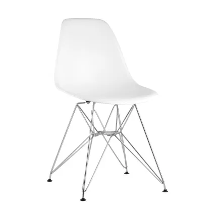 Стул пластиковый «Eames» с жестким сиденьем (хромированный каркас) - интернет-магазин КленМаркет.ру
