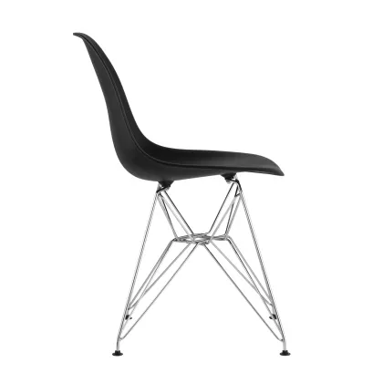 Стул пластиковый «Eames» с жестким сиденьем (хромированный каркас) - интернет-магазин КленМаркет.ру