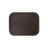 Поднос прорезиненный прямоугольный 460х360х30 мм коричневый [1418CT Brown]