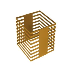 Подставка-куб фуршетная 300х300х380 мм золото Luxstahl - интернет-магазин КленМаркет.ру