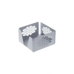 Салфетница ажурная 130х130х70 мм серебро Luxstahl
