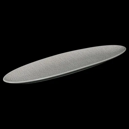 БЛЮДО овальное 17'' 440х140х23мм, серый 
